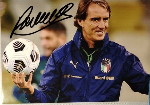 Autografo roberto mancini - autografo, foto